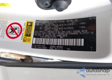 2019 Toyota Highlander Limited Platinum from USA, damaged, VIN 5TDYZRFH3KS312775